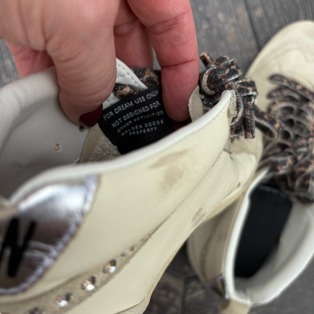 GOLDEN GOOSE SUPER STAR HIGH TOP DISTRESSED SNEAKERS 37/7 - Picture 4 of 8